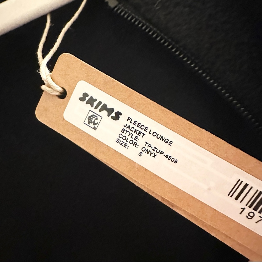 skims - fleece lounge bomber jacket (onyx) - Picture 4 of 4